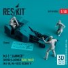 RESKIT RSF48-0034 MJ-1 Jammer Driver airmens (Gulf War) (MJ-1B, MJ-1B/C) (scene 1) (3 pcs) (3D Printed) 1/48